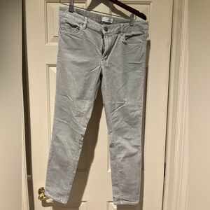 LOFT Soft Gray Corduroy Trousers